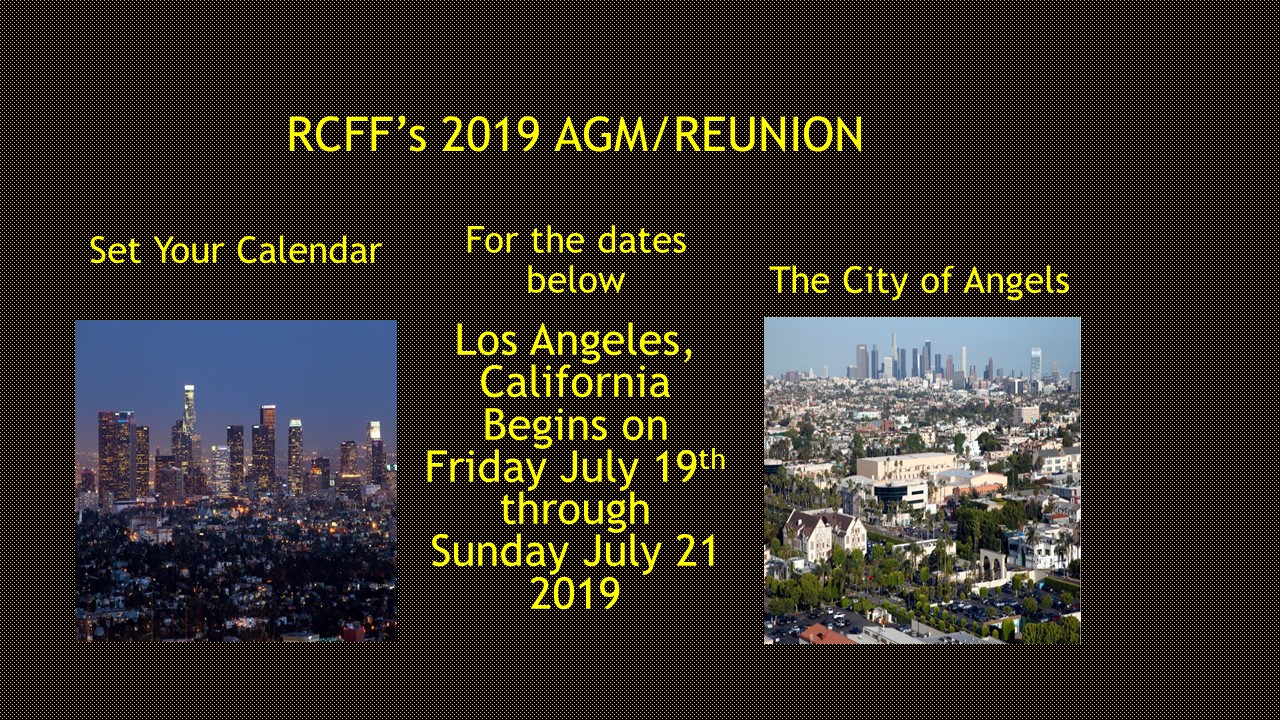 RCFF's 2019 Annual General Meeting/Reunion!